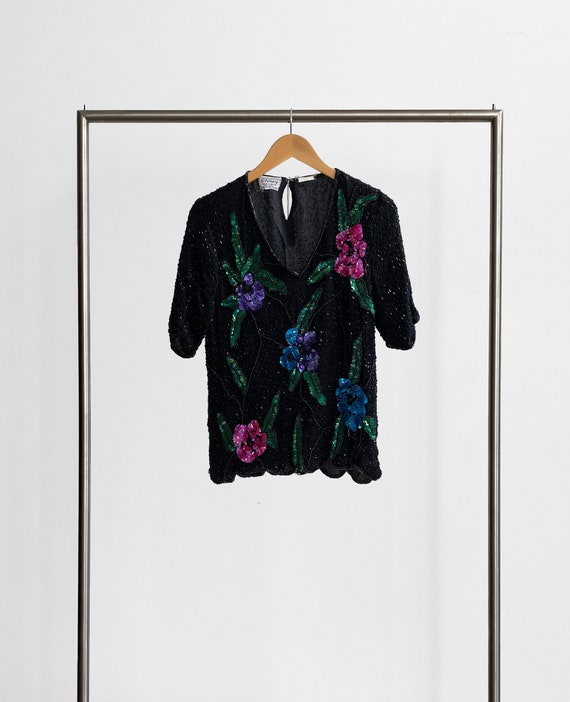 Stenay Floral Beaded Top