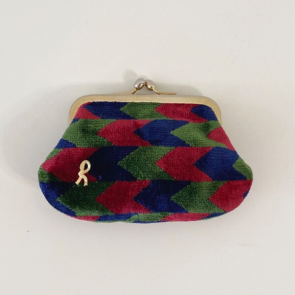 Vintage Roberta di Camerino Velvet Chevron Mini Pouch