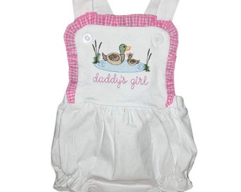 Embroidered Daddy’s Girl Mallard Sunsuit