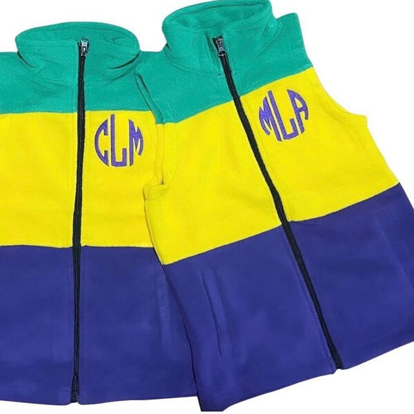 mardi gras puffer vest wholesale