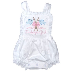 Embroidered Daddy’s Girl Fishing Ruffle Sunsuit