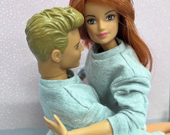 TWO gray classic sweatshirts for the couple Doll * 1/6 scale clothes * realistic clothes *  valentine's day
