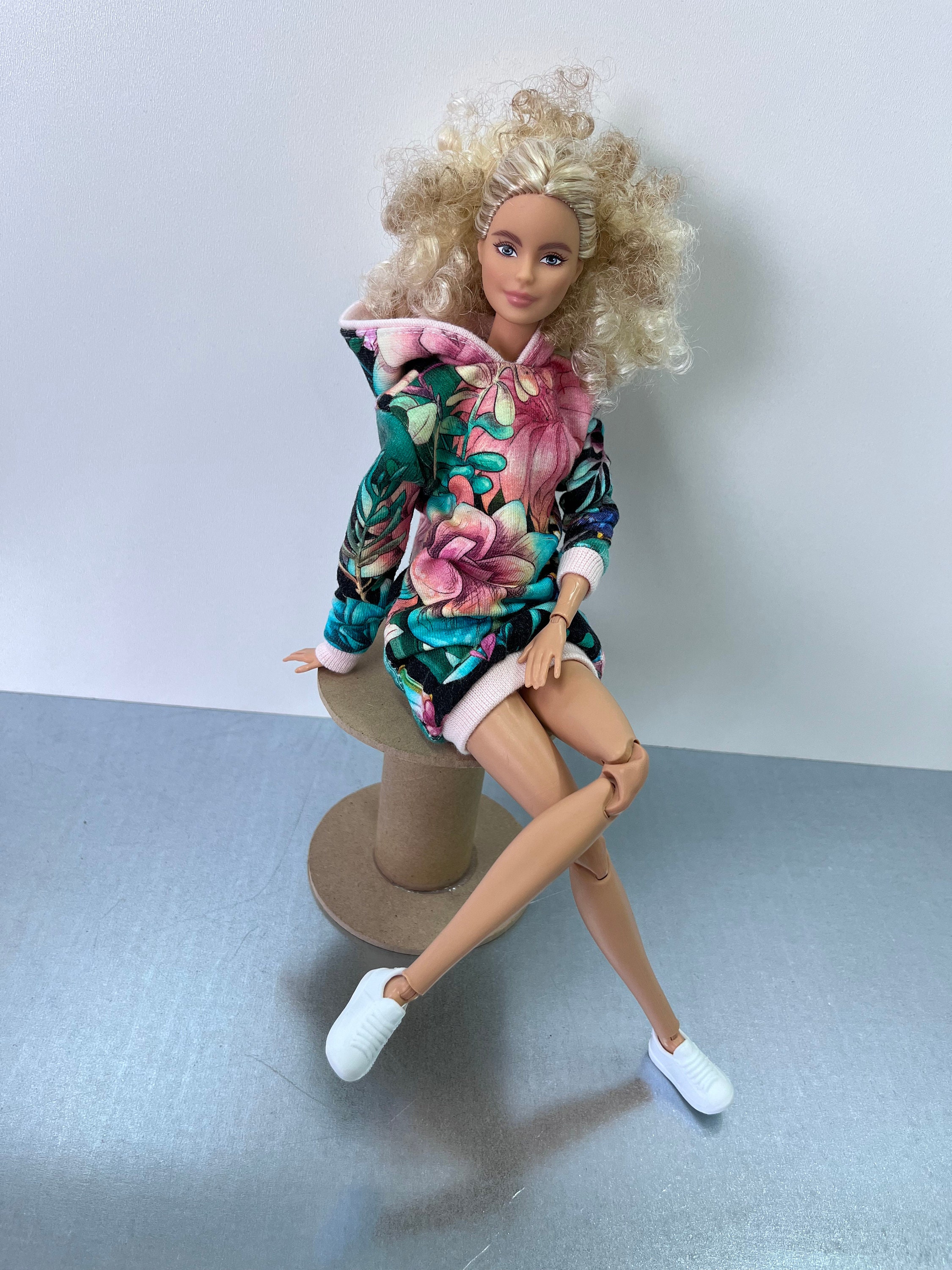 Floral Dress for Barbie Doll Colorful Long Hoodie Spring - Etsy