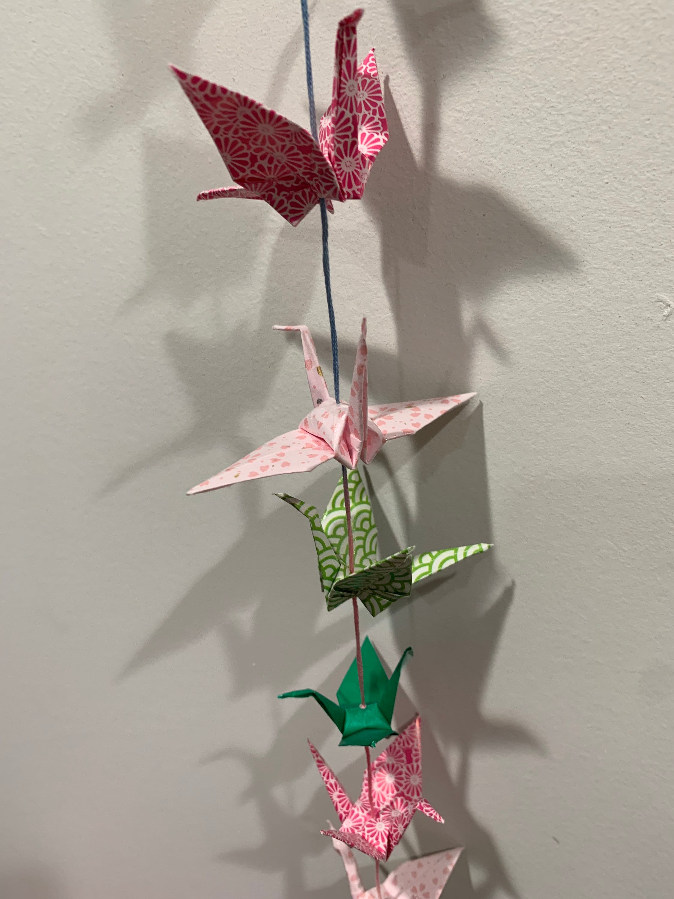 Glitzer Origami Kranich Girlanden - 5 Schnüre Mit 50 Papierkranichen