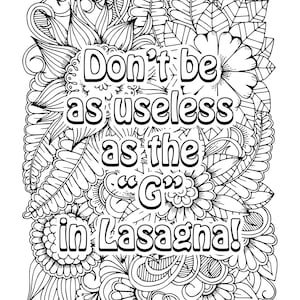 20 Funny Adult Coloring Book Printable Pages - Etsy