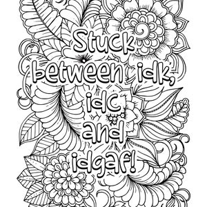 20 Funny Adult Coloring Book Printable Pages - Etsy