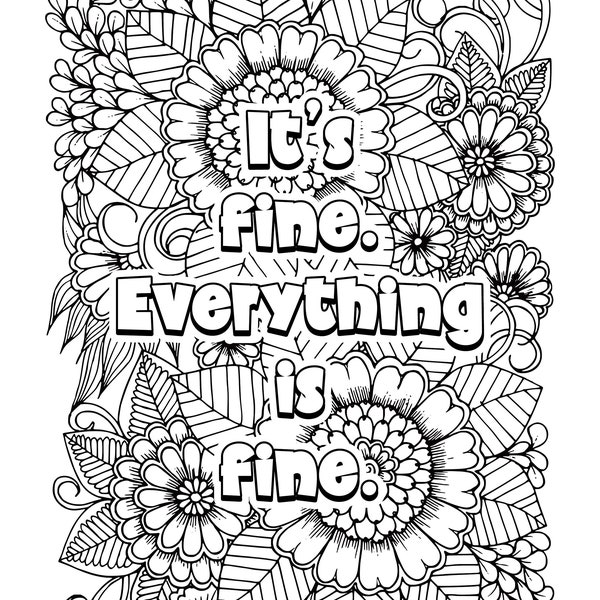 20 Funny Adult Coloring Book Printable Pages