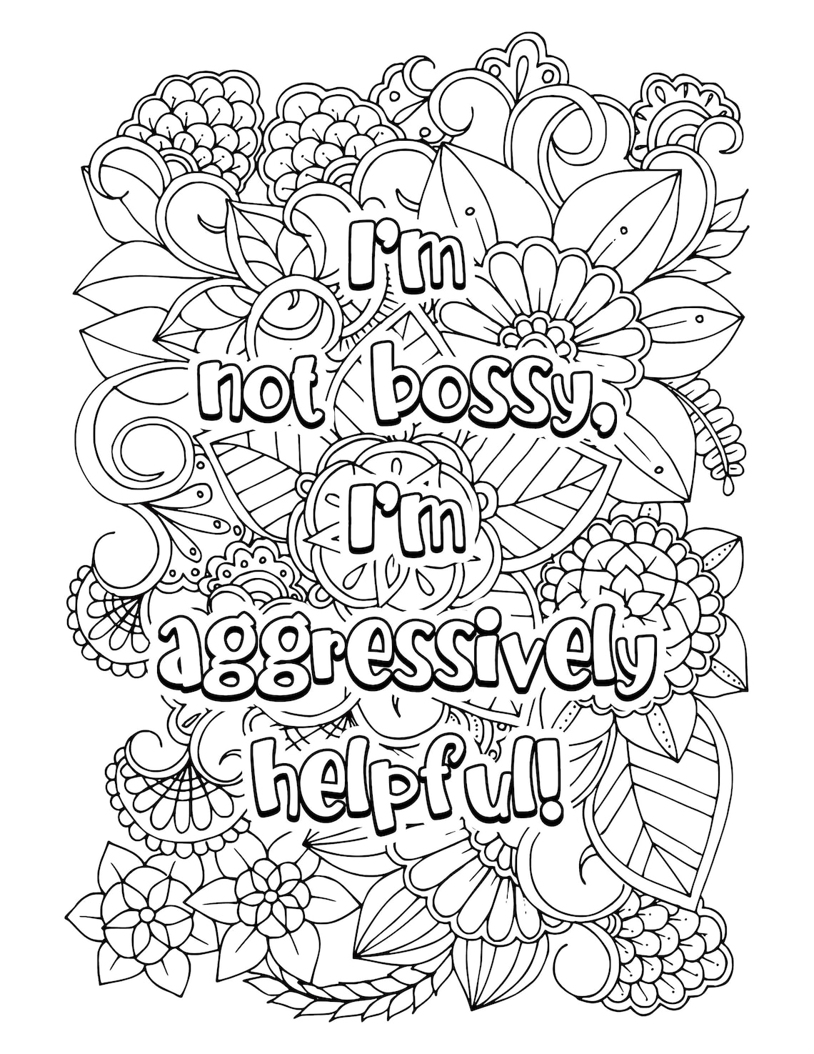 20 Funny Adult Coloring Book Printable Pages Etsy
