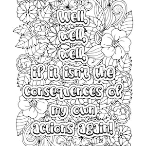 20 Funny Adult Coloring Book Printable Pages - Etsy