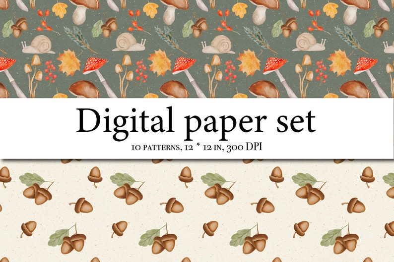 Cozy Fall Vibes: Instant Download Fall Digital Paper Pack - Seamless ...