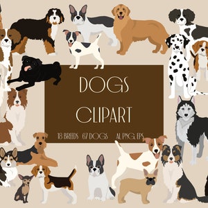 Dog Clipart-Dog Clip Art-Puppy Clipart-Puppies-Puppy Dog Clipart - Popular dogs breed-Labrador-Pug-Poodle-Beagle