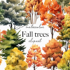 Imágenes Prediseñadas de árboles de otoño de acuarela, árbol forestal, árbol de otoño, imágenes prediseñadas de otoño, imágenes prediseñadas de otoño, caída de acuarela, ilustración de otoño, árbol de acuarela