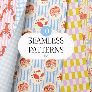 Sea Digital Paper-Underwater Ocean - Coastal Digital Paper Set – Nautical Ocean Themed Seamless Pattern for Scrapbooking, Invitation & Craft