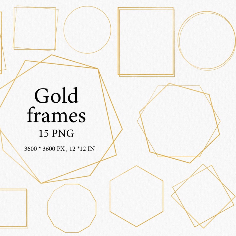 Diagonal Gold Frame Gold Picture Frames - Etsy