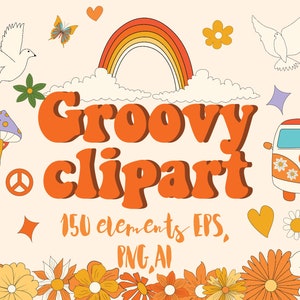 Free: Groovy Flowers Clip Art - Hippie Flower Png 