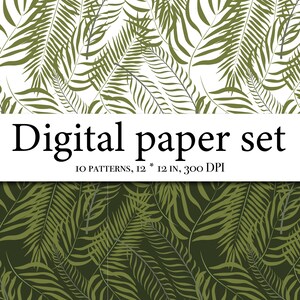 Bright Tropical Digital Paper Pack - Tropic Seamless Pattern With ...