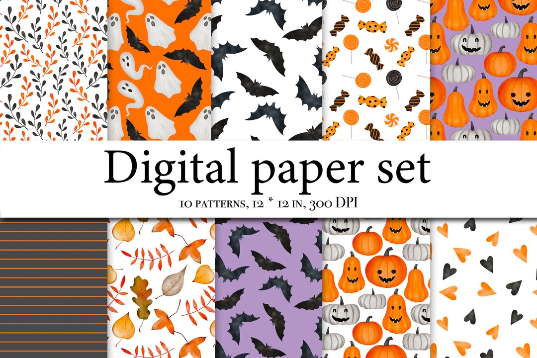 Halloween Seamless Paper - Digital Scrapbooking Halloween - Scrapbook ...