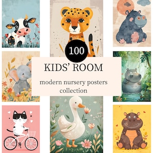Kids Room Wall Art Prints -  Nursery Wall Prints - Colorful Nursery Decor - Gender Neutral Digital Printable Art - Digital Printable Art