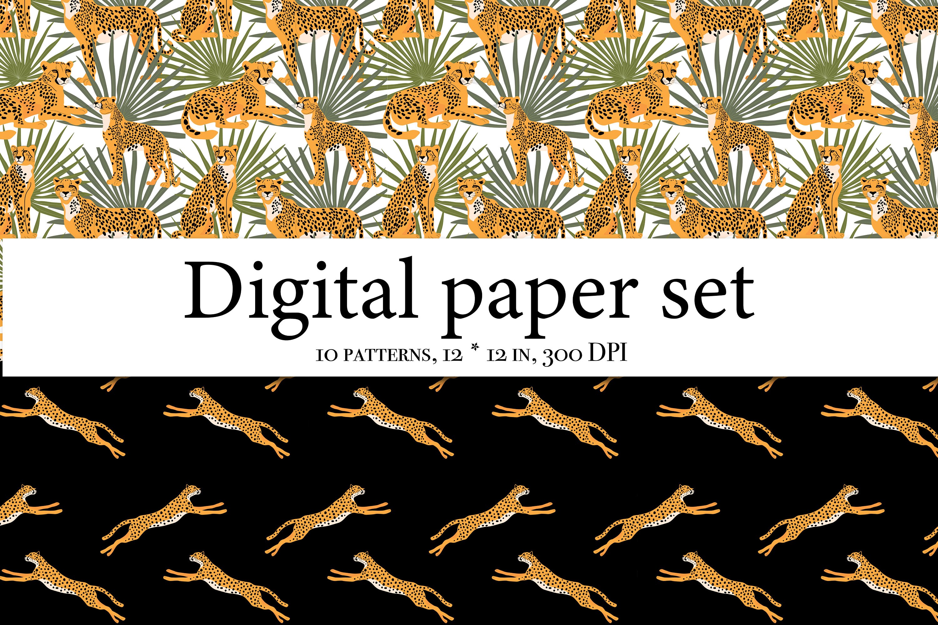 Jungle Digital Paper Safari Paper Seamless Patterns - Etsy