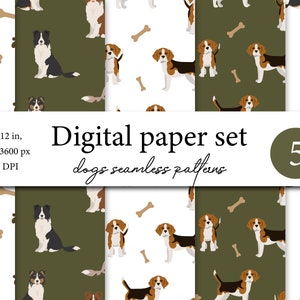 Documenti stampabili per cuccioli di cane, documenti digitali per cani, sfondi digitali per cani carlini carini, carte con motivi a zampe, inviti, creazione di cartoline e artigianato.