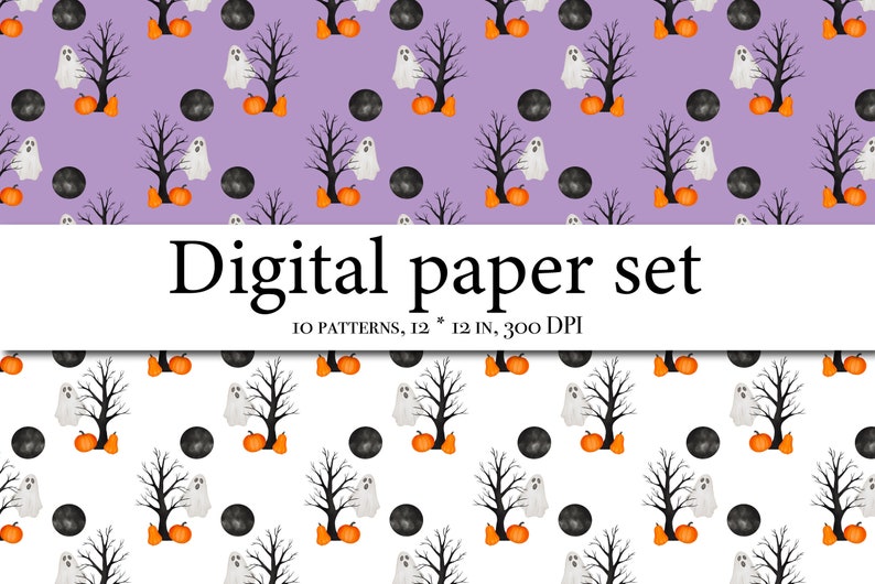 Halloween Seamless Paper - Digital Scrapbooking Halloween - Scrapbook ...