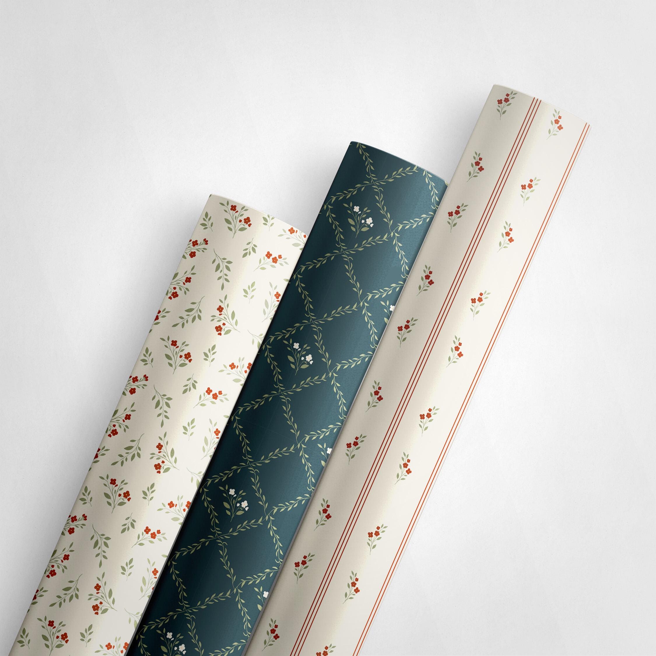 10 Vintage Floral Seamless Patterns Bundle, Cottagecore Botanical ...