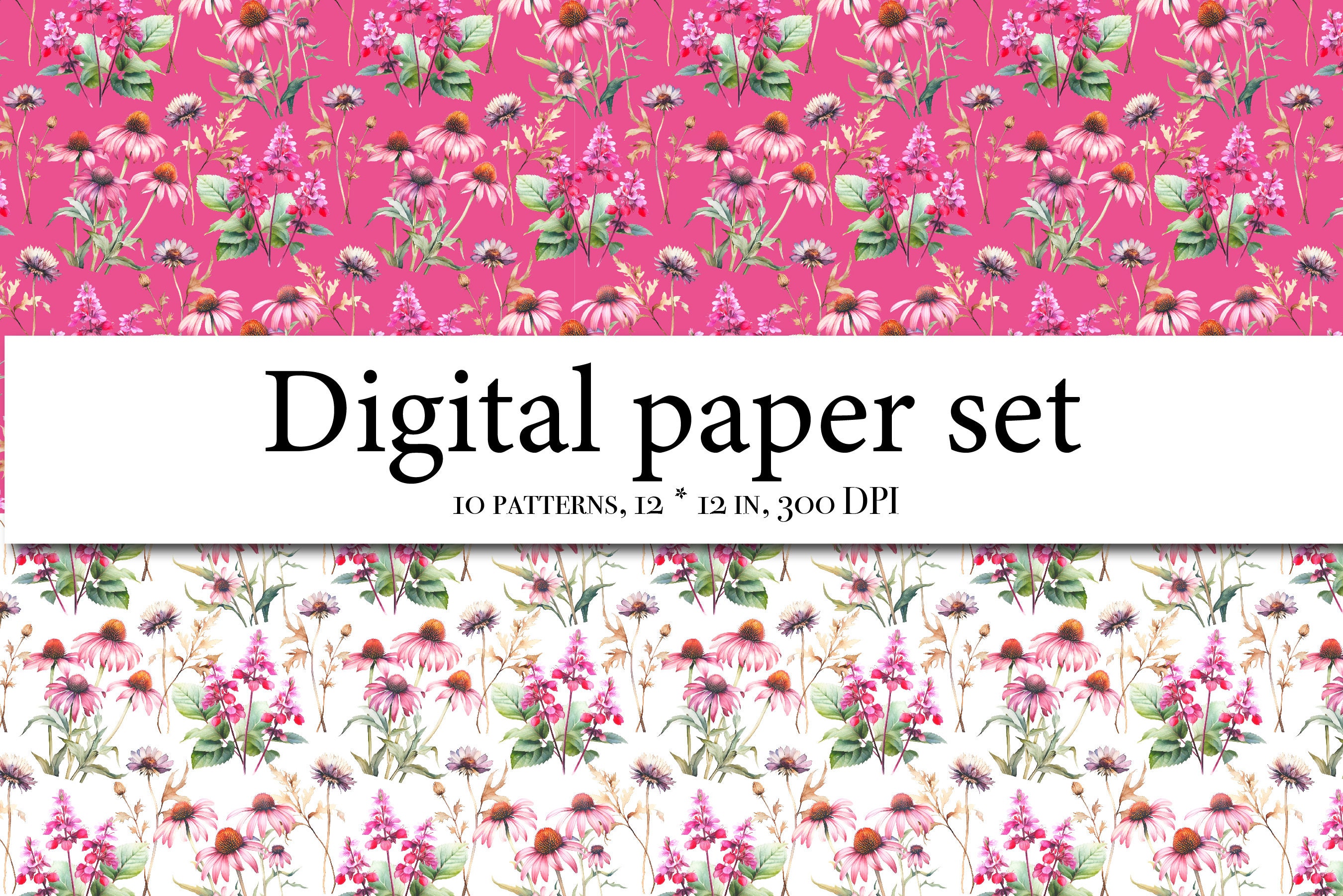 Digital Paper - Scrapbook Papers - Seamless Patterns - Digital ...