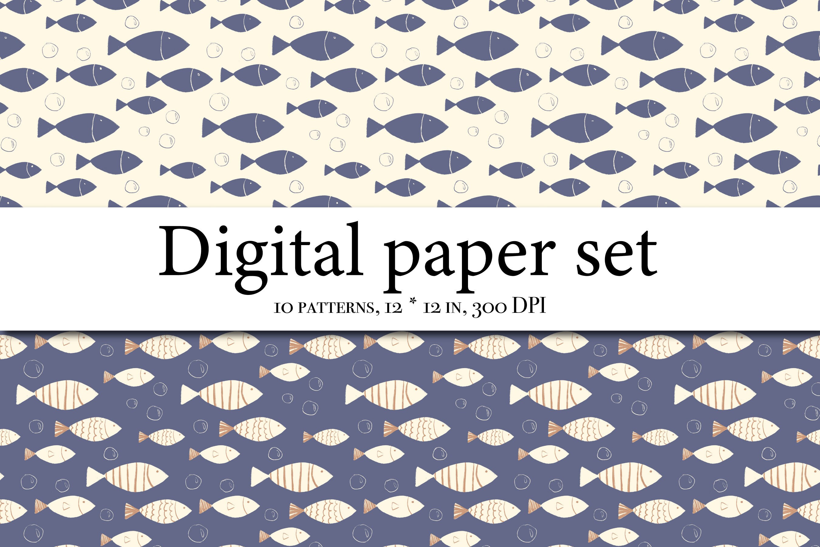 Sea Digital Paper-underwater Ocean - Crab Digital Paper - Lighthouse ...