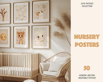 Kids Room Wall Art Prints -  Nursery Wall Prints - Colorful Nursery Decor - Gender Neutral Digital Printable Art - Digital Printable Art