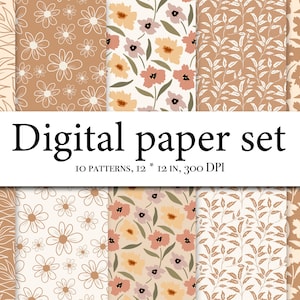 10 Boho nahtlose digitale Papiere, Boho Scrapbook Papier, Boho Hintergründe, kommerzielle Nutzung digitales Papier, Boho Muster, niedlichen Boho