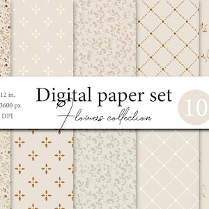 10 Boho nahtlose digitale Papiere, Boho Scrapbook Papier, Boho Hintergründe, kommerzielle Nutzung digitales Papier, Boho Muster, niedlichen Boho
