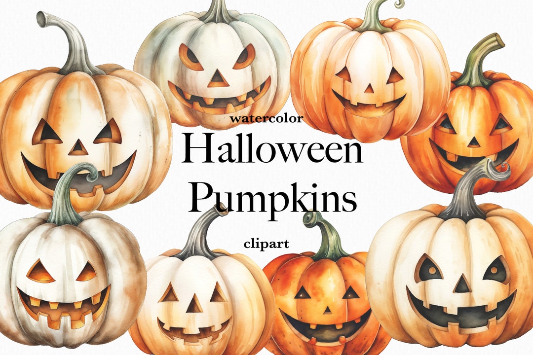Watercolor Pumpkin Clipart - Autumn Pumpkin Png - Fall Pumpkin Png ...