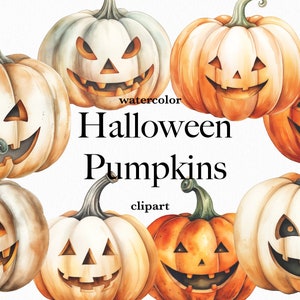 Aquarelle citrouille clipart - automne citrouille png - automne citrouille png - Thanksgiving citrouille png - automne clipart pour cartes de voeux - Halloween