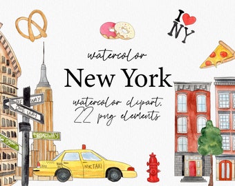 Clipart New York, impression des cliparts New York, téléchargements imprimables sur le thème New York, motifs New York, papier de scrapbooking bricolage