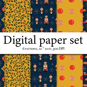 Papéis Digitais Seamless Patterns quebra-nozes