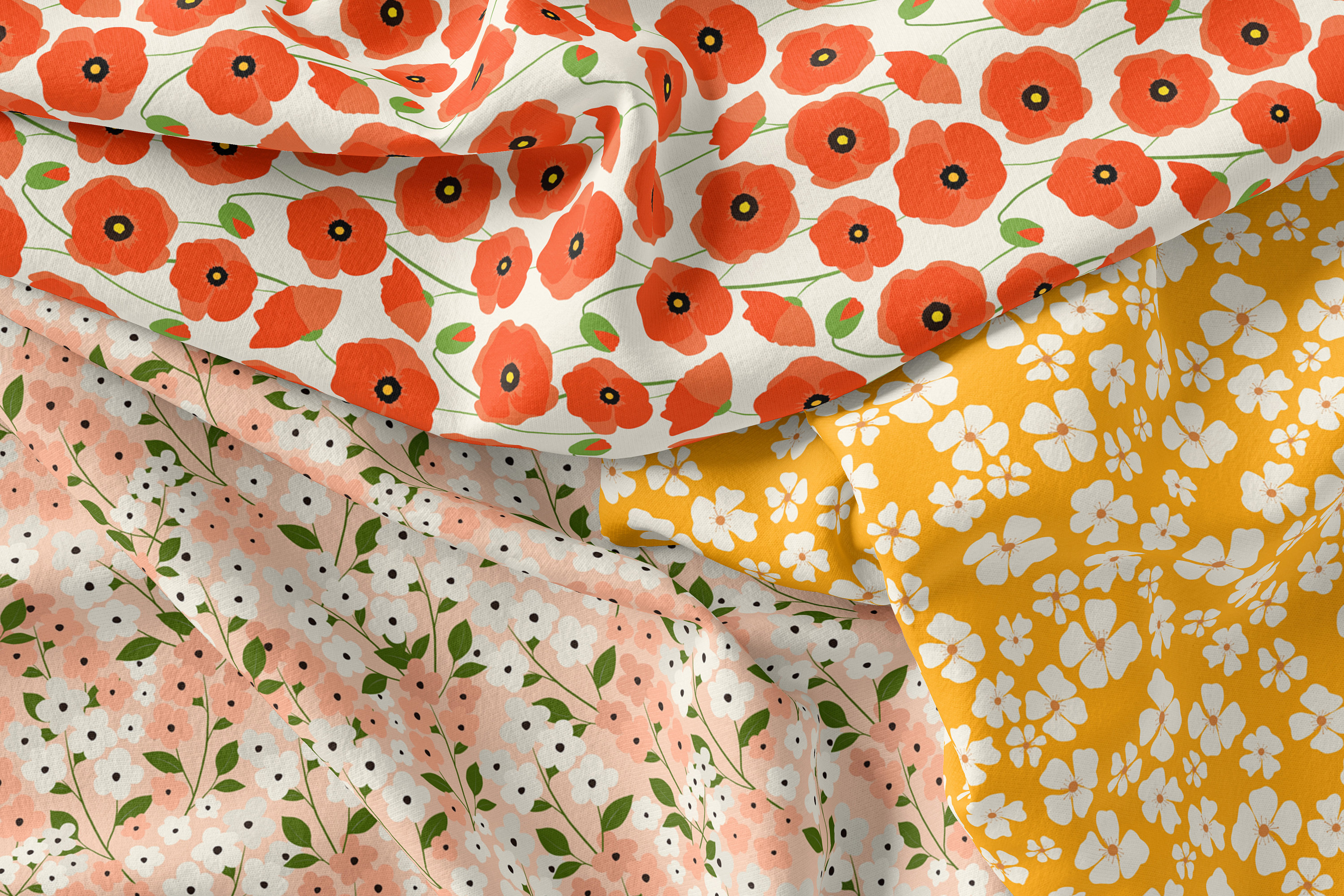 Pattern Clipart With Flowers Digital Paper- Flowers Seamless Pattern ...