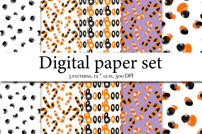 Halloween Seamless Paper - Digital Scrapbooking Halloween - Scrapbook ...
