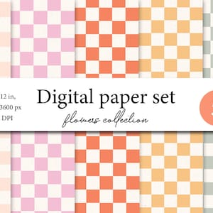 Letnia retro kratka szachownica - bezszwowy wzór - wiosenny wzór kratki gingham - modny bezszwowy wzór kratki