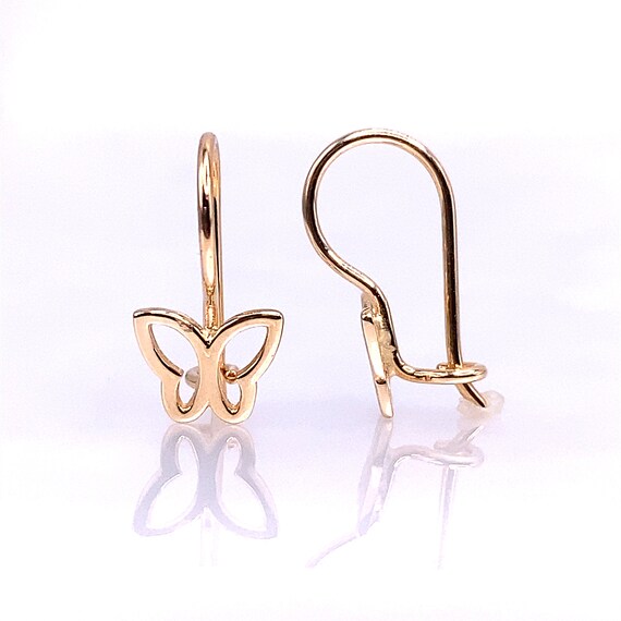 14K Rose Gold Earrings Girls Etsy Singapore