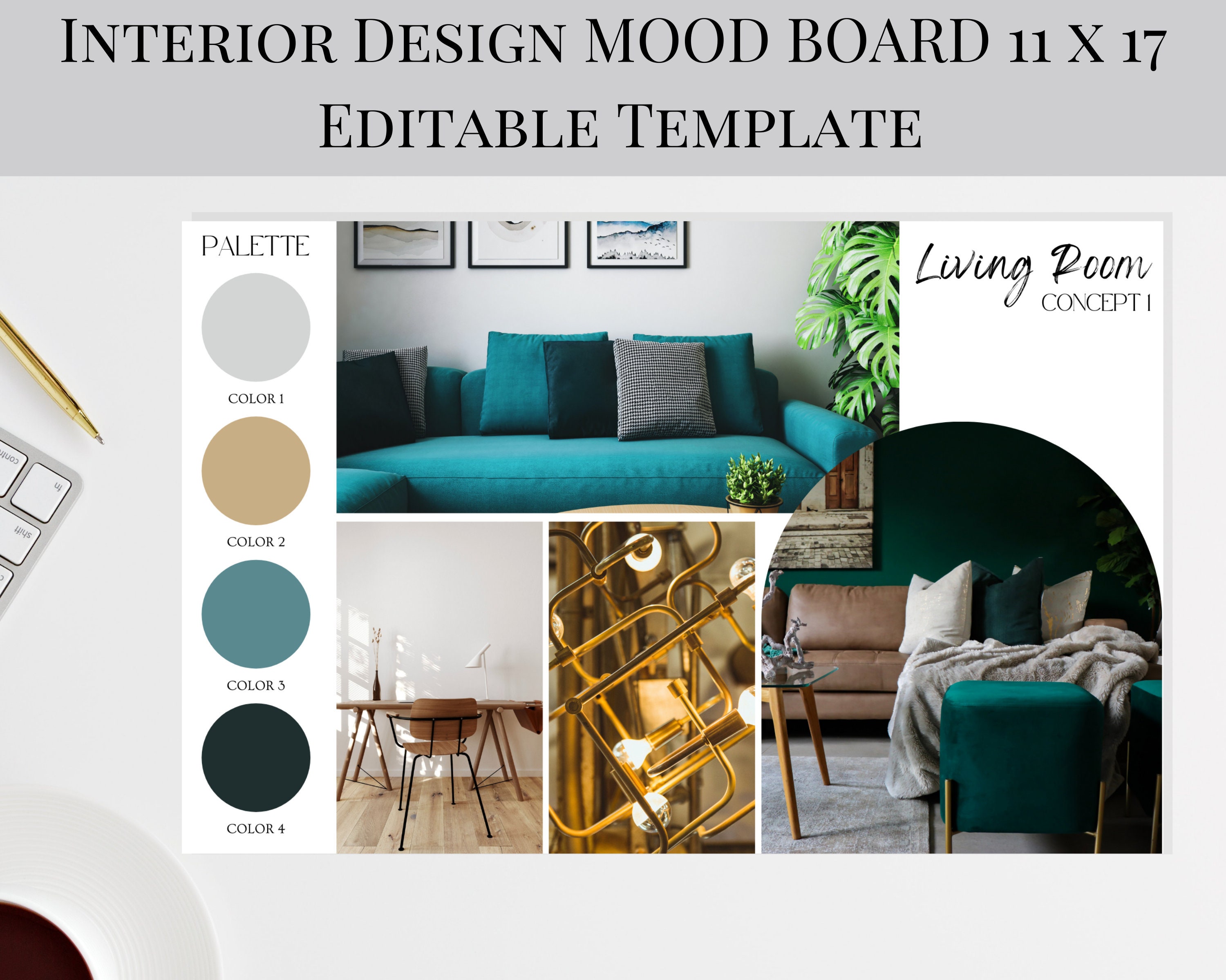 mood board template for ui design