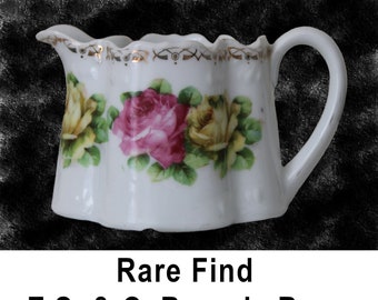 Rare Find Z.S. & C. Bavaria Rose Pattern Creamer – A Whisper of Edwardian Elegance