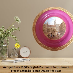 Antique Plate, gift for collector, gift for her, Mothers day gift, vintage, gallery, boho décor, wall art, English Prattware, wedding gift