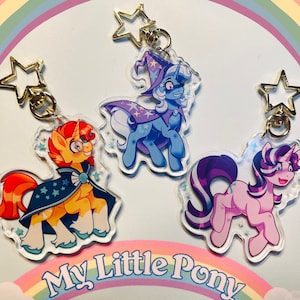 Sunburst, Starlight, Trixie 2.5" Double Sided Charms - My Little Pony: Friendship is Magic
