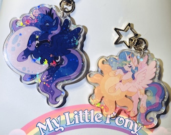 Celestia and Luna 2.5" Double Sided Charms - My Little Pony: Friendship is Magic