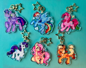Mane Six 2.5" Double Sided Charms - My Little Pony: Friendship is Magic