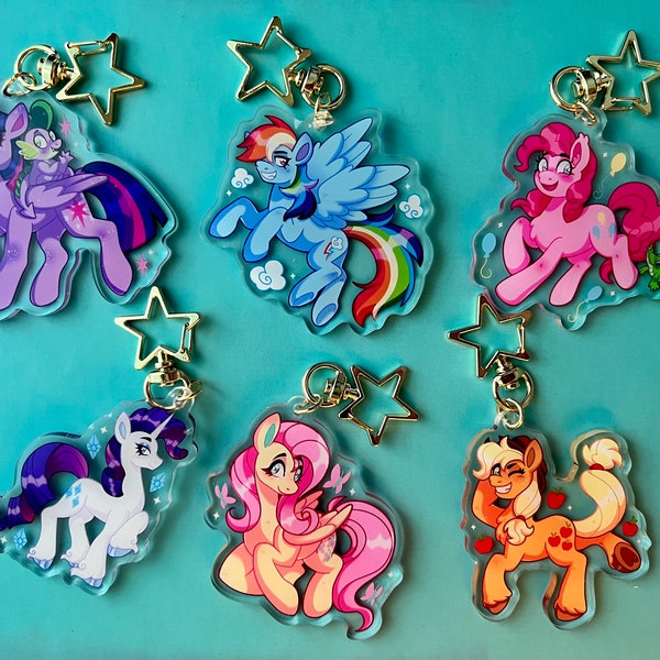 Mane Six 2.5" Double Sided Charms - My Little Pony: Friendship is Magic