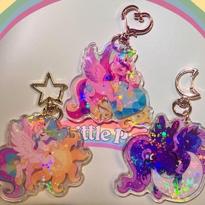 Celestia, Luna, Cadance 2.5&quot; Double Sided Charms - My Little Pony: Friendship is Magic