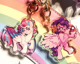Zipp Storm and Pipp Petals 2" Double Sided Charms - My Little Pony: A New Generation
