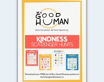 Kindness Scavenger Hunt Bundle - 4 Printable Scavenger Hunts for Kids and Families, Acts of Kindness Activities, Gratitude & Fun Family Game