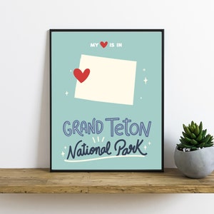 Grand Teton National Park Wandkunst | Nationalpark Druck | Nationalpark Poster | Digitaler Download